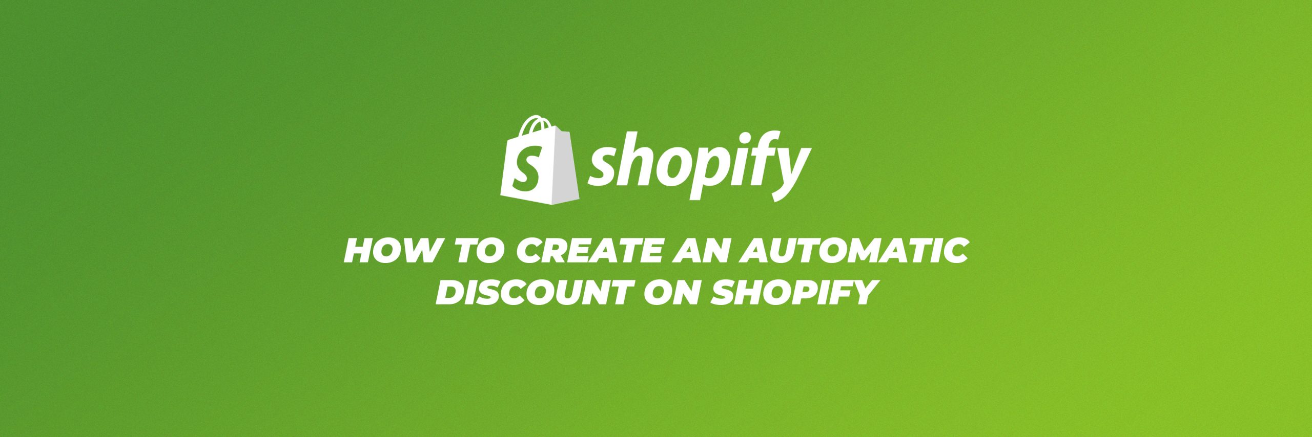 How to create an automatic adjustment on Shopify