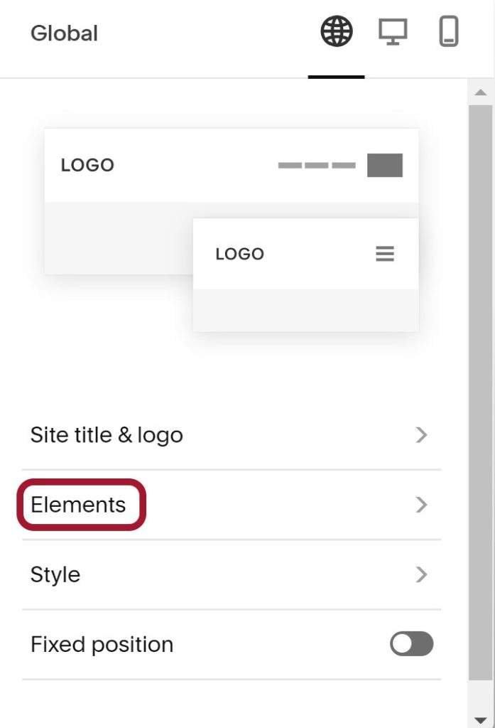 Elements tab