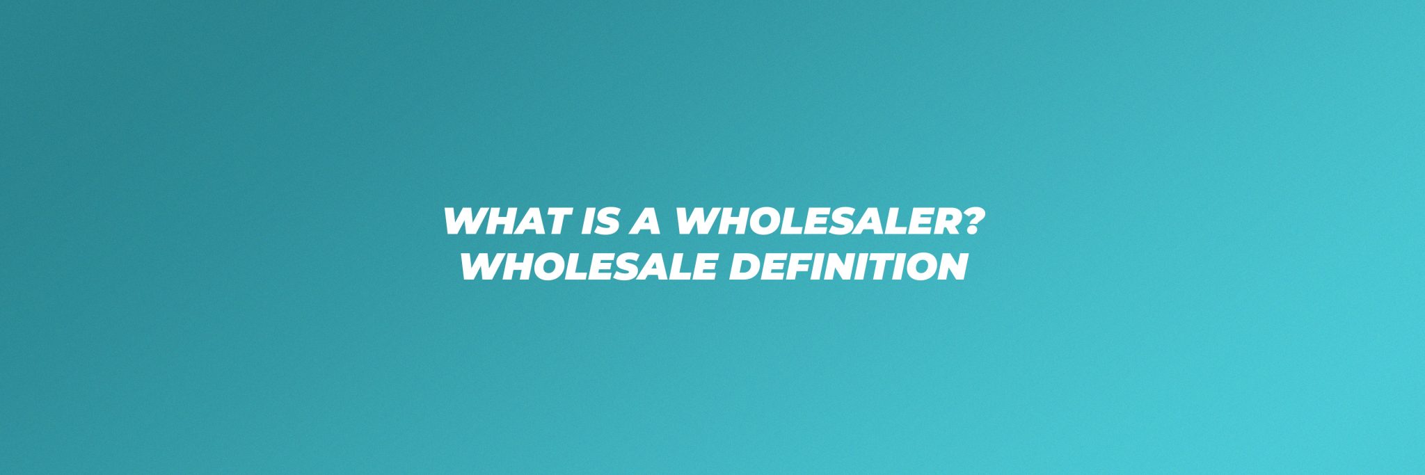 What is a Wholesaler? Everything You Need To Know