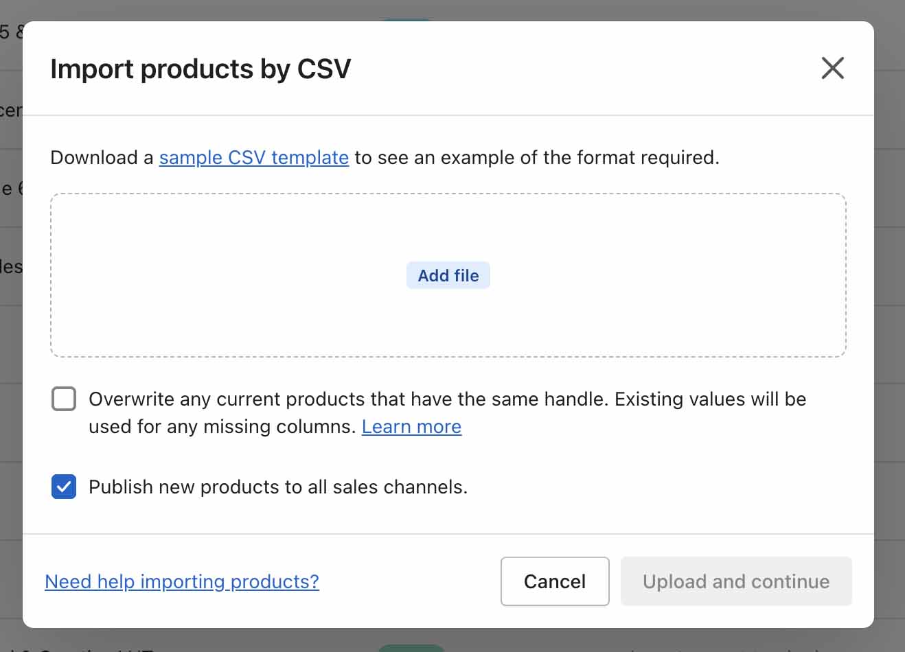 Bulk Upload/Add Products Using CSV to Shopify